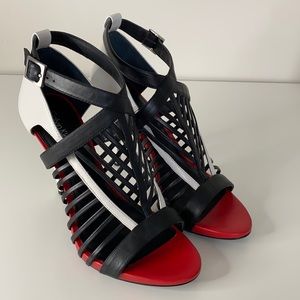 Calvin Klein tri-colored leather heels size 10